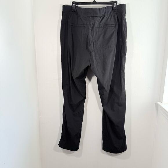 Athleta Black Trekkie Hike Pants Mid Rise Ripstop Drawcord Ankle Women Size 18 - Picture 9 of 12